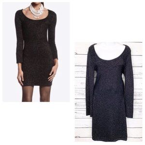 WHBM- Black and Silver Knit Sweater Dress